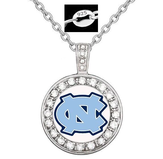 Special North Carolina Tar Heels Womens Sterling Silver Necklace Gift D18