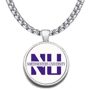 Large Northwestern Wildcats 24" Chain Stainless Pendant Necklace Free Ship' D30