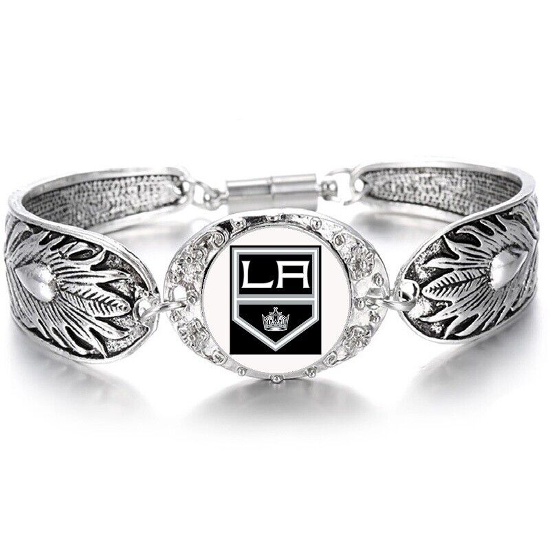 Los Angeles Kings Hockey Fan Women'S Sterling Silver Bracelet Jewelry Gift D3