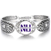 Northwestern Wildcats Womens Sterling Silver Bracelet Jewelry Gift D3