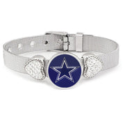 Dallas Cowboys Women'S Heart Adjustable Silver Bracelet Jewelry Gift D26