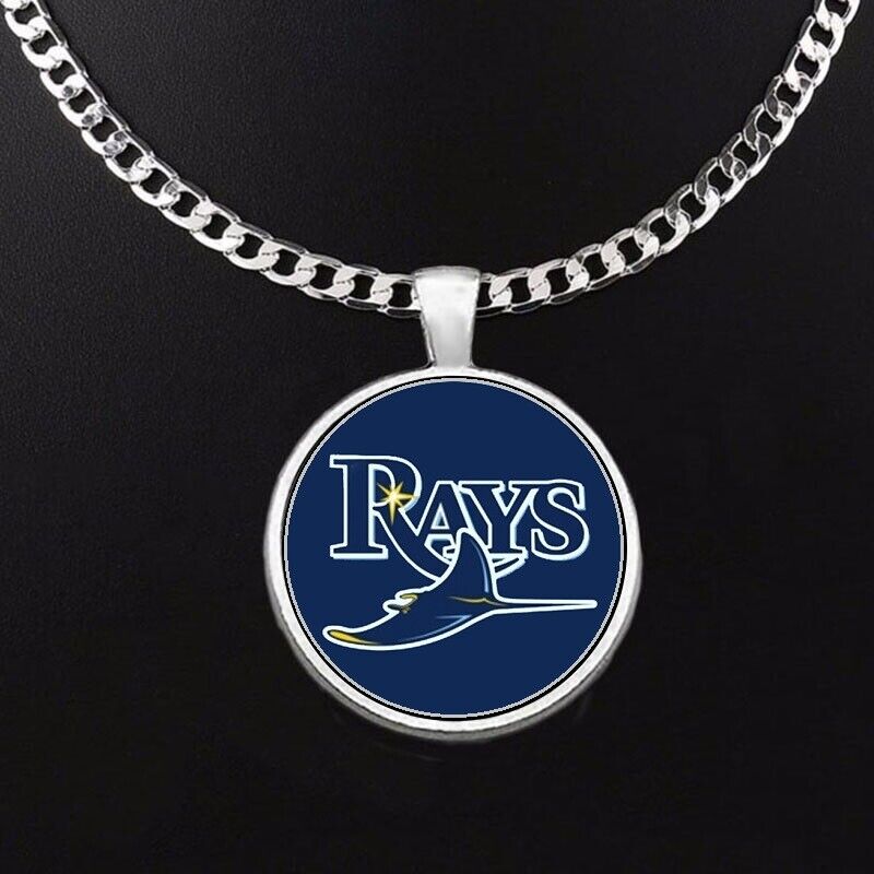 Large Tampa Bay Rays Necklace Stainless Steel Chain Baseball Free Ship' D5