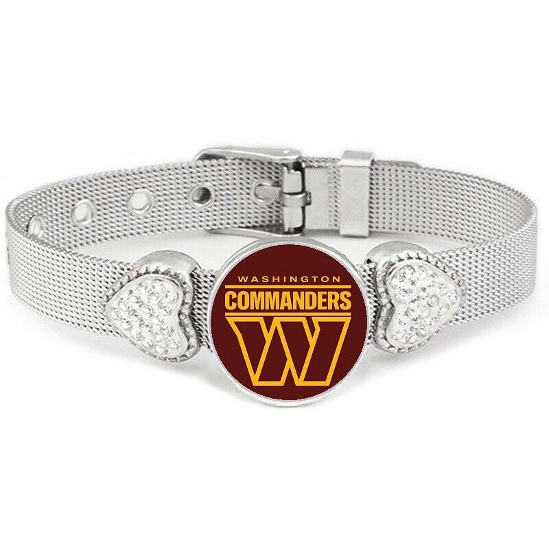 Washington Commanders Womens Adjustable Silver Bracelet Jewelry Gift D26