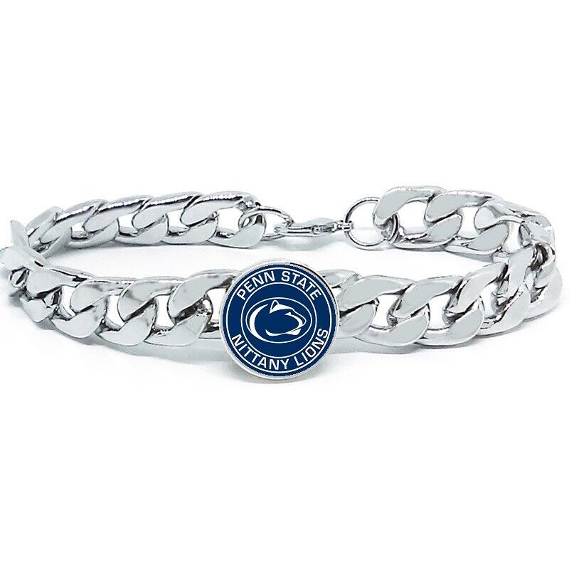 Penn State Nittany Lions Mens Womens Chain Bracelet University State Gift D4