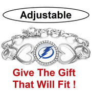 Tampa Bay Lightning Team Womens Silver Bracelet W Gift Pkg D27