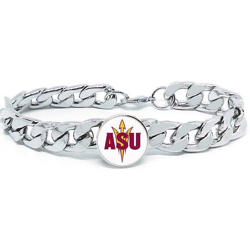 Asu Arizona State Sun Devils Mens Womens Link Chain Bracelet Jewelry Gift D4