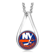New York Islanders Womens 925 Silver Necklace With Pendant Hockey Gift D28R