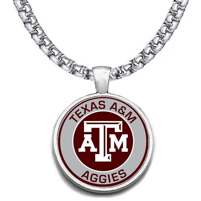 Large Texas A&M Aggies 24" Chain Stainless Steel Pendant Necklace Free Ship' D30