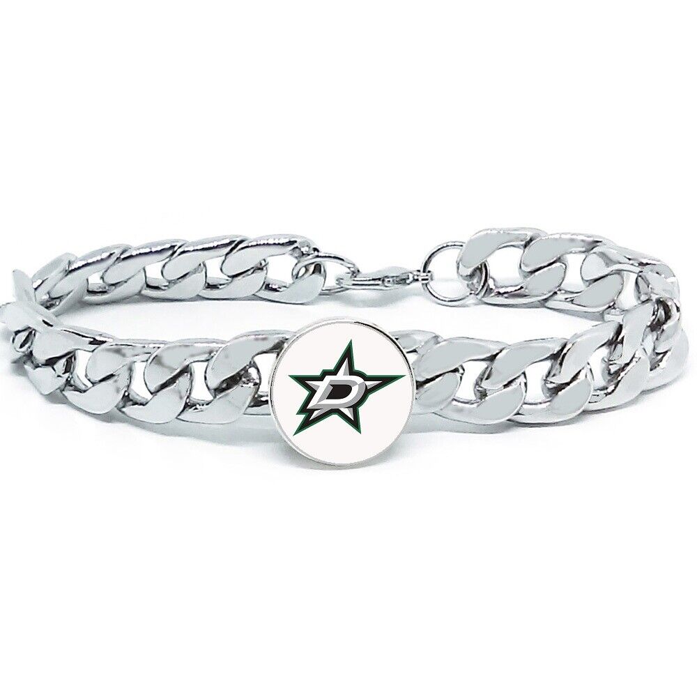 Dallas Stars Hockey Gift Men'S Women'S Stainless Steel Bracelet Gift Pkg D4