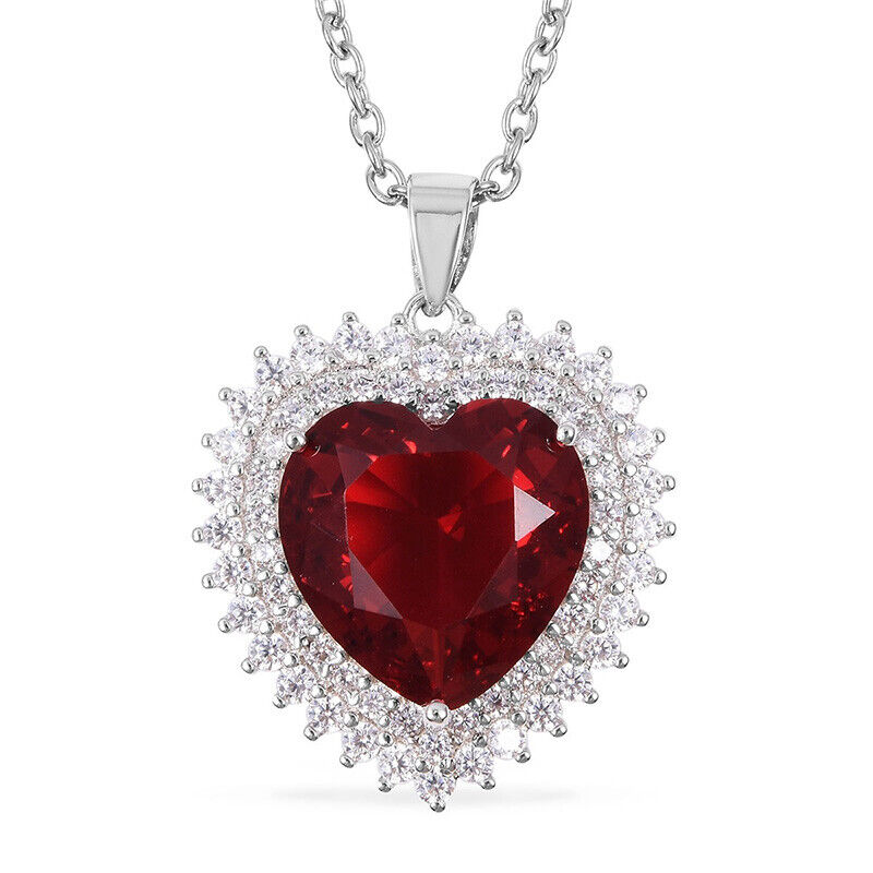 Valentine's 925 Sterling Silver Womens Necklace And Heart Pendant w Gift Pk D832