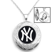 New York Ny Yankees Womens 925 Silver Link Chain Necklace And Photo Locket D16