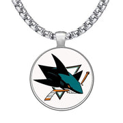 Large San Jose Sharks 20" Mens Womens Necklace Stainless Chain Free Ship' D30