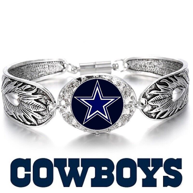 Dallas Cowboys Women'S Sterling Silver Bracelet W Gift Pkg D3-Reg