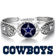 Dallas Cowboys Women'S Sterling Silver Bracelet W Gift Pkg D3-Reg
