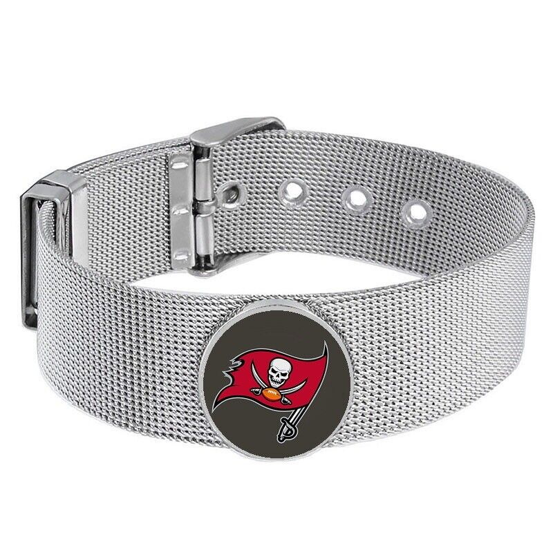 Tampa Bay Buccaneers Mens Womens Silver Adjustable Bracelet W Gift Pkg D6
