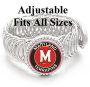 University Maryland Terrapins Mens Silver Adjustable Bracelet Jewelry Gift D11