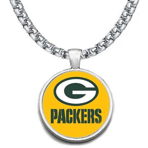 Special Large Green Bay Packers Necklace Stainless Steel Chain Free Ship' D30