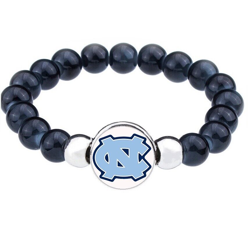 Special North Carolina Tar Heels Blue Womens Mens Bead Bracelet Jewelry Gift D1