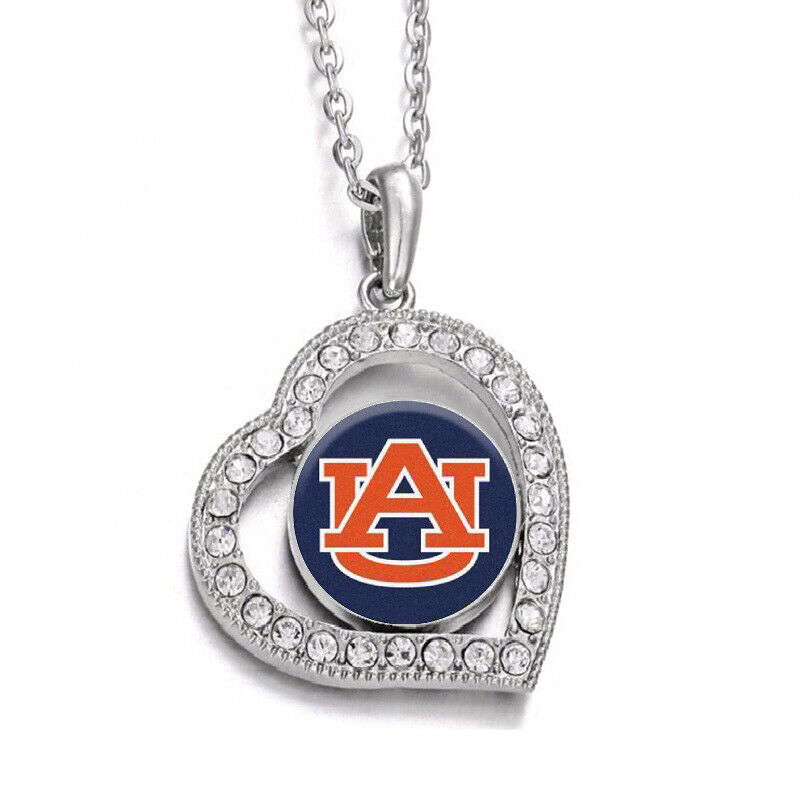 Special Auburn Tigers Womens Sterling Silver Link Chain Necklace D19