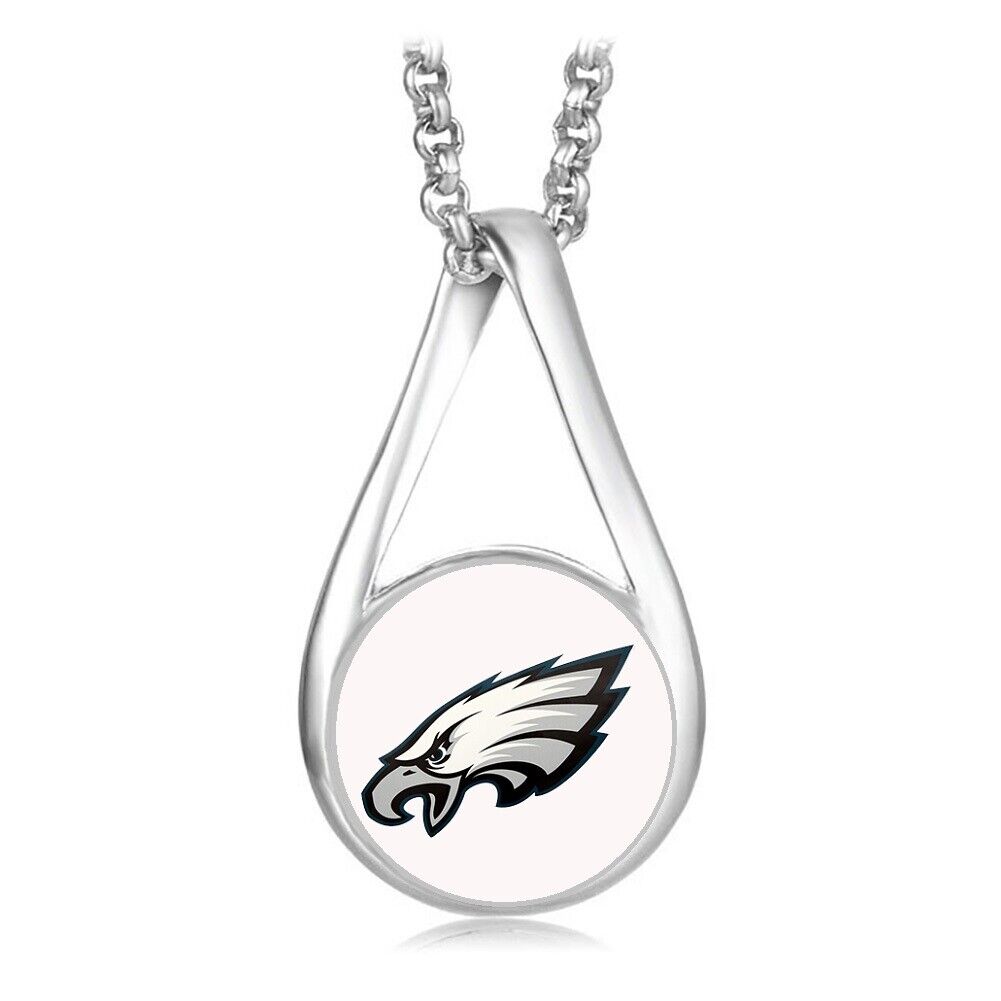 Special Philadelphia Eagles Womens Sterling Silver Link Necklace And Pendant D28