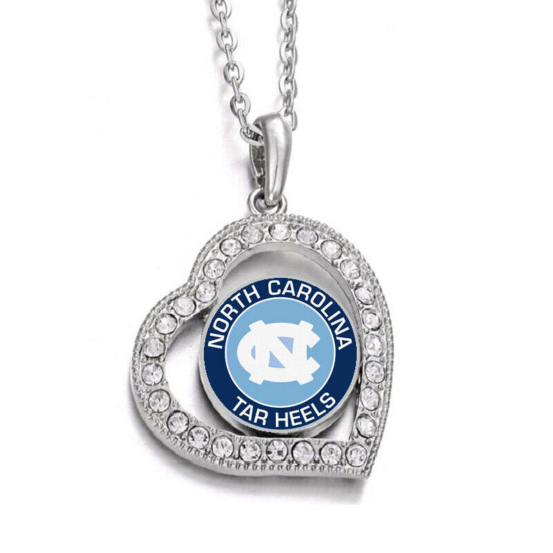 North Carolina Tar Heels Womens Sterling Silver Link Chain Necklace W Pend. D19