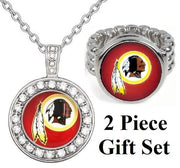 Washington Redskins Gift Set Womens 925 Sterling Silver Necklace And Ring D18D2