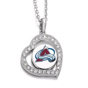 Colorado Avalanche Womens 925 Silver Link Necklace With Pendant Hockey Gift D19