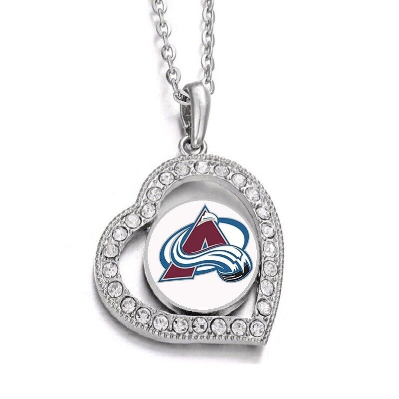 Colorado Avalanche Womens 925 Silver Link Necklace With Pendant Hockey Gift D19