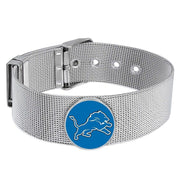 Detroit Lions Mens Womens Silver Adjustable Bracelet W Gift Pkg D6