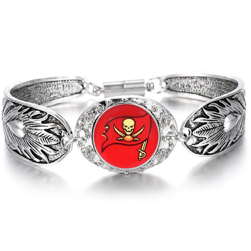 Special Tampa Bay Buccaneers Womens Sterling Silver Bracelet Football Gift Pk D3