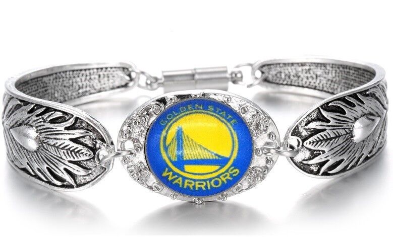 Women'S Golden State Warriors Sterling Silver Bracelet Basketball W Gift Pkg D3