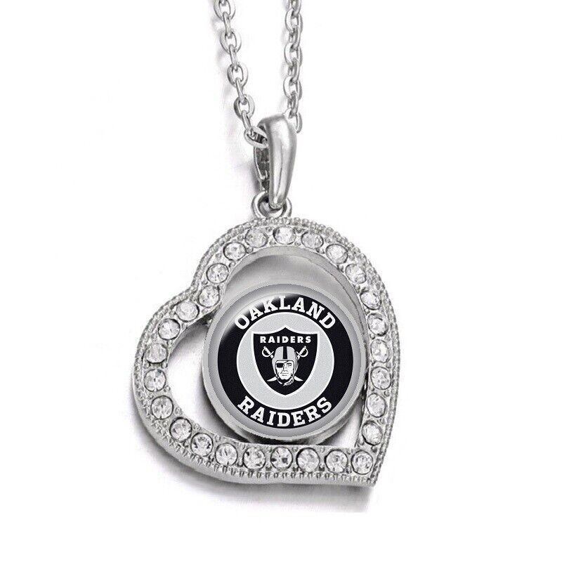 Special Oakland Raiders Women 925 Sterling Silver Link Chain Necklace D19