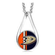 Special Anaheim Ducks Womens 925 Silver Necklace With Pendant Hockey Gift D28R