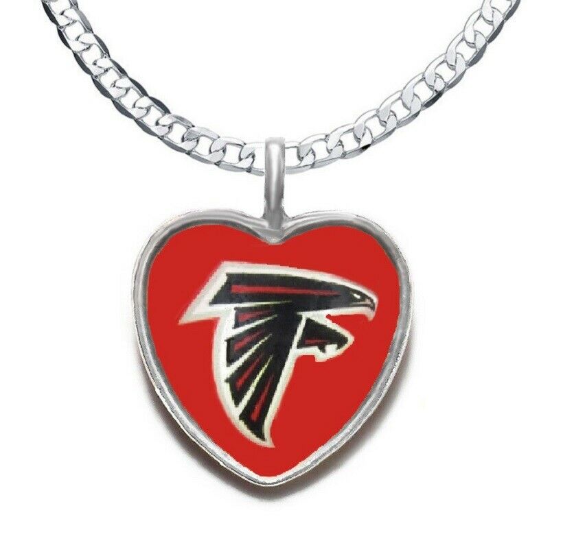 Atlanta Falcons Men'S Women'S 925 Sterling Silver Link Chain Necklace D20
