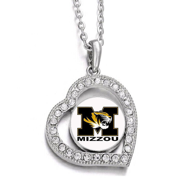 Spec. Missouri Tigers Womens Sterling Silver Link Chain Necklace And Pendant.D19