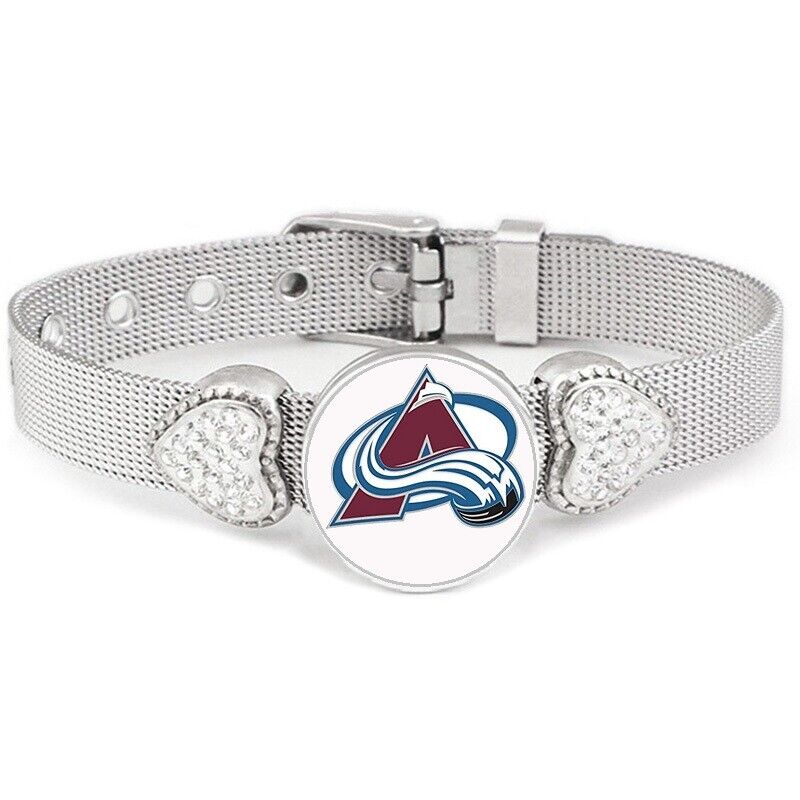 Colorado Avalanche Womens Adjustable Silver Bracelet Jewelry W Gift Pkg D26