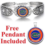 University Of Florida Gators Women'S Sterling Silver Bracelet College Gift D3
