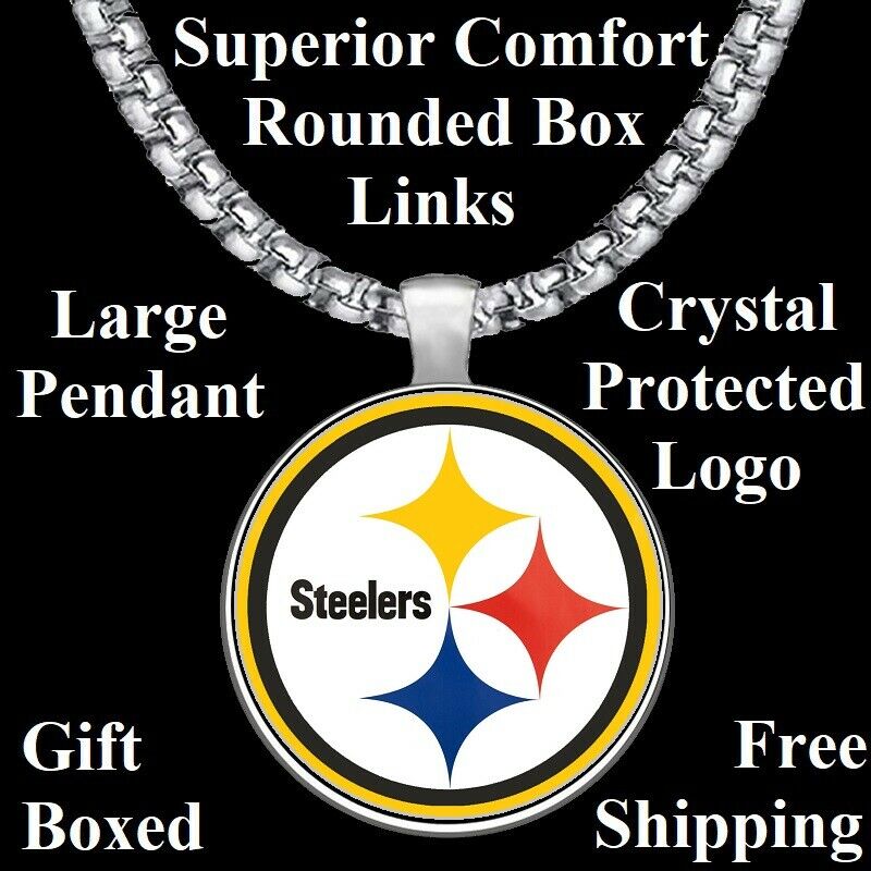 Pittsburgh Steelers Mens Womens Stainless 20" Chain Link Pendant Necklace D30
