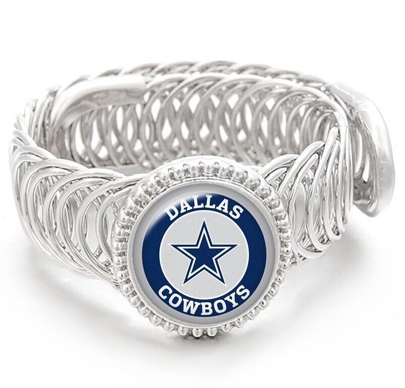 Special Dallas Cowboys Silver Mens Adjustable Bracelet Jewelry W Giftpkg D11