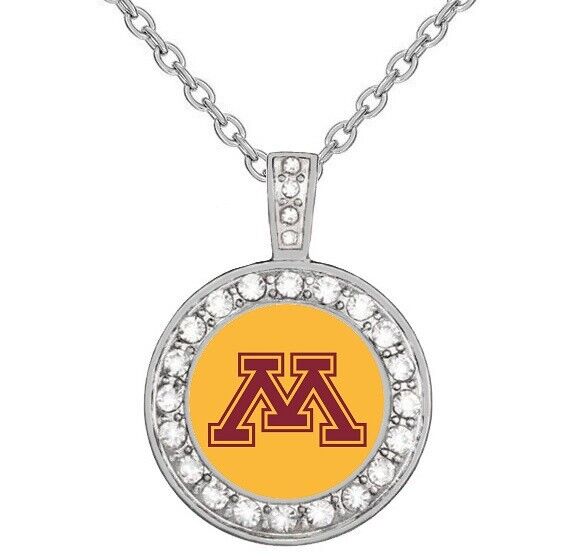 University Of Minnesota Golden Gophers 925 Sterling Silver Necklace College D18