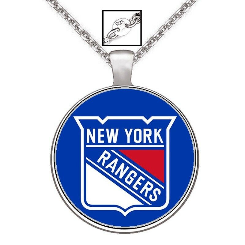 New York Ny Rangers Womens Mens Sterling Chain Pendant Necklace Hockey Gift A1