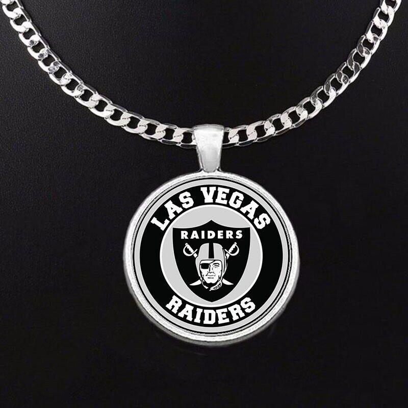 Las Vegas Raiders Mens Womens 24" Stainless Steel Chain Pendant Necklace D5