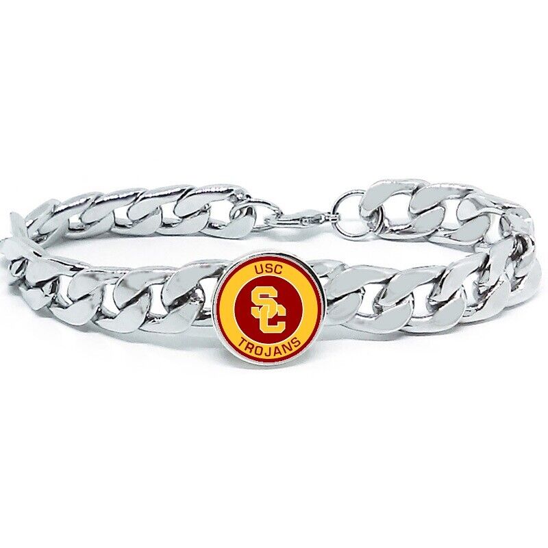 Usc Trojans Mens Women'S Chain Bracelet Southern California University State D4