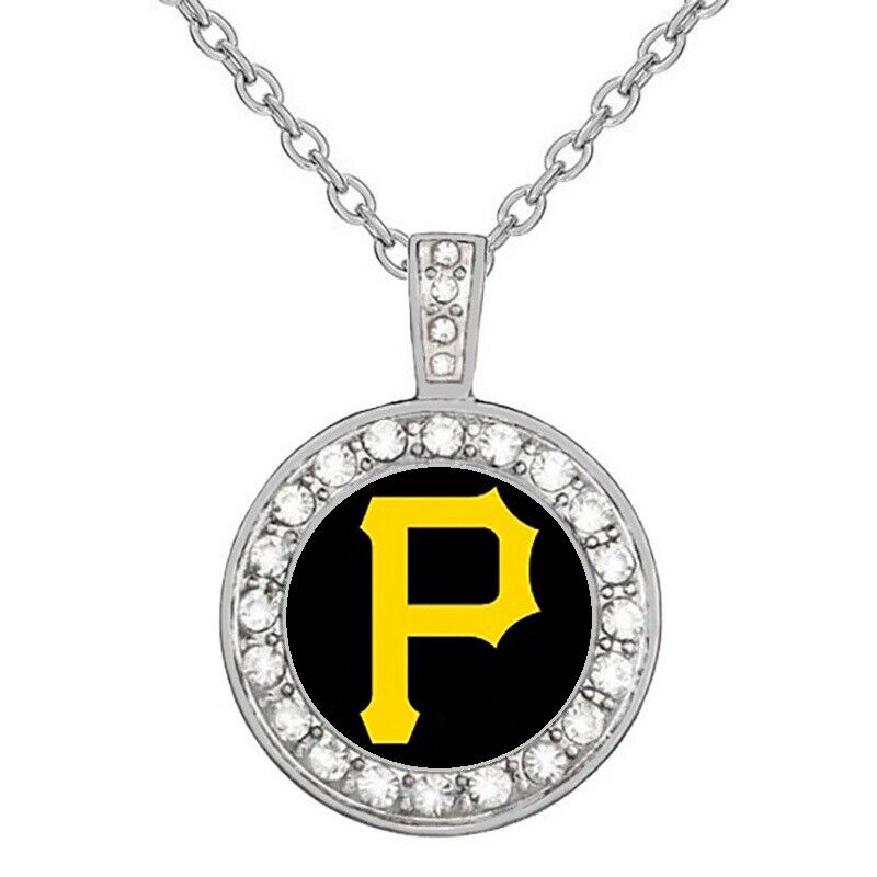 Pittsburgh Pirates Womens Sterling Silver Link Chain Necklace With Pendant D18