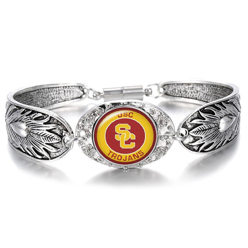 Usc Sc Trojans Women'S Sterling Silver Bracelet College Jewelry Gift D3