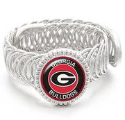 Georgia Bulldogs Mens Silver Adjustable Chain Bracelet Jewelry University D11