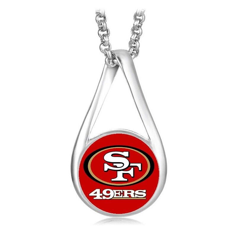 San Francisco 49Ers Women'S Sterling Silver Link Chain Necklace With Pendant D28