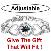 San Jose Sharks Hockey Team Womens Silver Bracelet W Gift Pkg D27