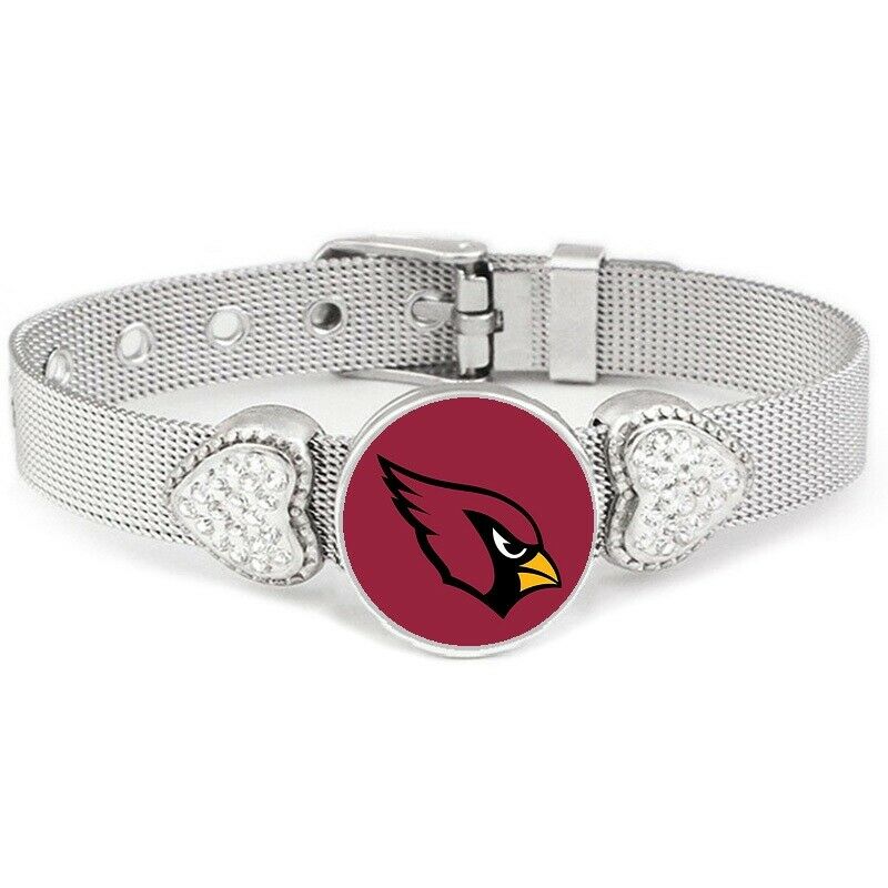 Arizona Cardinals Women'S Adjustable Silver Bracelet Jewelry Gift D26