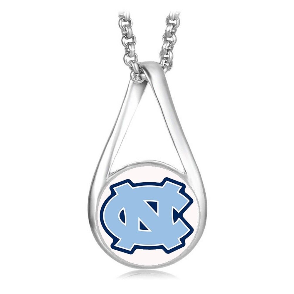 Nc North Carolina Tar Heels Womens Sterling Silver Necklace University Gift D28L